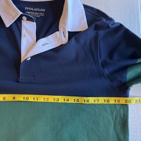 Ppolaflon Comfortable Polo Men’s S Multicolor Long Sleeve Striped Rugby Shirt - Picture 6 of 8